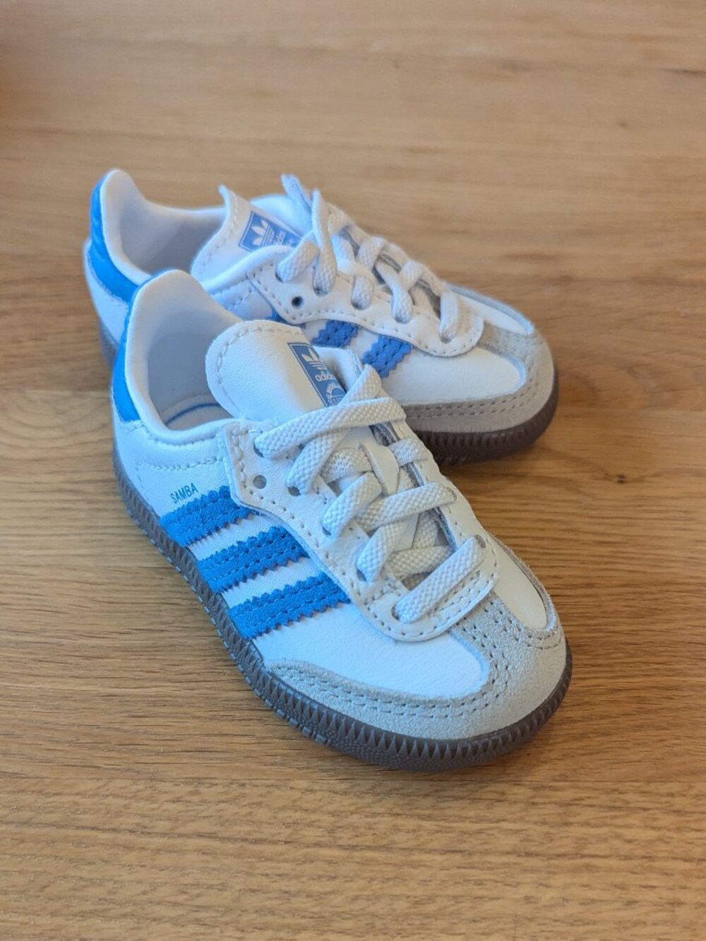 Adidas Samba OG Baby Toddler Size 4K White Blue Gum - New in Box